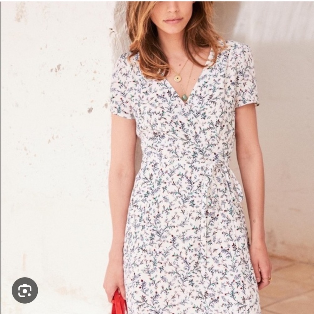 Sezane Anastasia Floral Wrap Dress